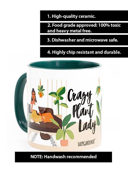 Crazy Plant Lady Mug Coffee Mug LazyGardener 