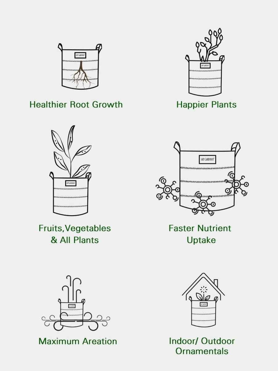 Fabric Grow Bags for Plants LazyGardener 