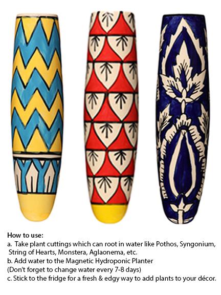 Magnetic Planter (Set of 3) Magnetic Hydroponic Planter LazyGardener 