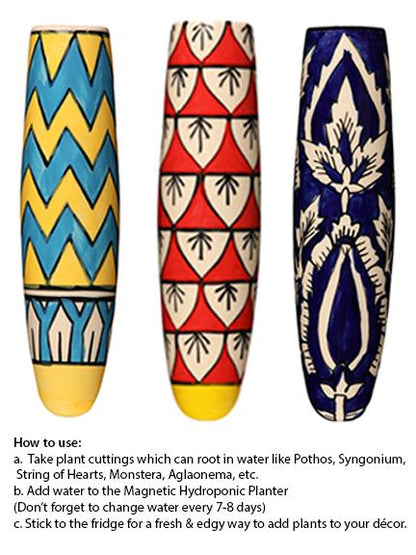 Magnetic Planter (Set of 3) Magnetic Hydroponic Planter LazyGardener 